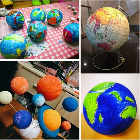 2PCS 7.9 Inch White Foam Balls Polystyrene Craft Balls Foam Balls for Art, Craft, Household, School Projects and Christmas Easter Party Decoration...