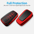 Tukellen for Toyota Key Fob Cover with Keychain,Special Soft TPU Key Case Protector Compatible with 2020-2022 Highlander Corolla Prius,2018-2024 R...
