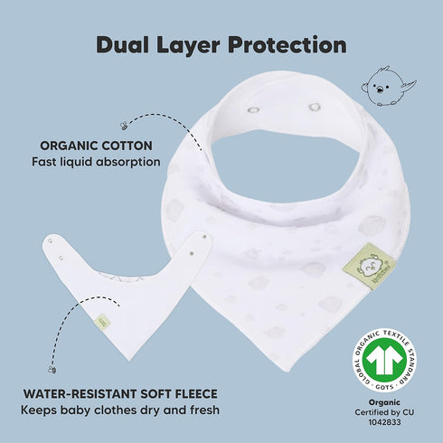 KeaBabies 8-Pack Organic Baby Bandana Drool Bibs - Stylish Unisex Bandana Bibs, Super Absorbent Bandana Drool Bibs, Gentle Teething Bibs for Infan...