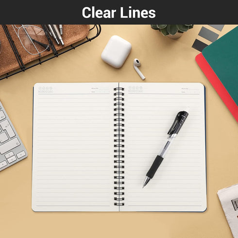 EUSOAR Spiral Lined Notebook, A5 3packs 5.5"X8.3" 120 Pages Lined Travel Writing Notebooks Journal, Memo Notepad Sketchbook, Students College Offi...