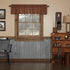 VHC Brands Burgundy Check Primitive 16"x72" Valance Red Rod Pocket Cotton Kitchen Window Curtains...