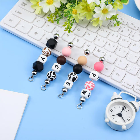 Hicarer 20 Pcs Beadable Keychain Bars Blanks Bulk Key Chain Making Supplies Beadable Metal Links for Jewelry Making Keychain Bars Accessories for ...