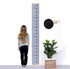Kids Growth Chart, Wood Frame Fabric Canvas Height Measurement Ruler from Baby to Adult for Child's Room Decoration 7.9 x 79in (7.9 x 79in, Gray)...