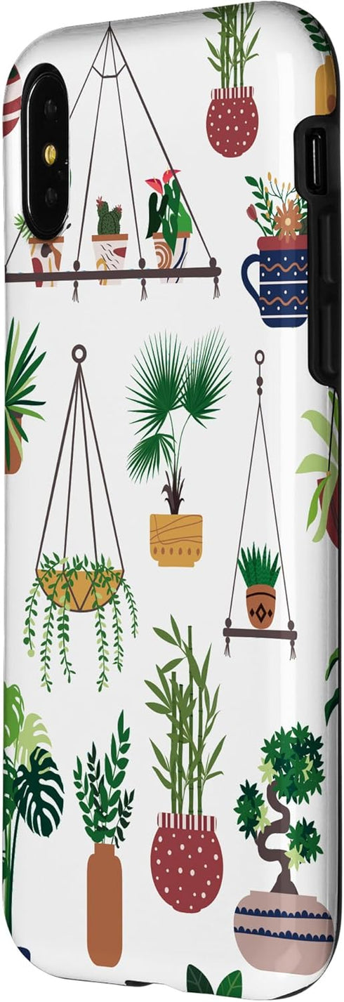 iPhone X/XS Indoor and Outdoor Plant Illustrations | Boho Nature Art Case...