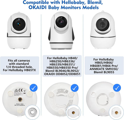 Baby Monitor Mount for HelloBaby HB6550/HB65/HB6339/HB66/HB6550Pro, Baby Ganibs, Bonoch, Blemil, ANMEATE SM935E, Baby Monitor Holder with 16.5inch...