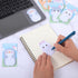Cute Self Stick Notes, 6 Pack Cartoon Animal Sticky Note Kawaii Markers Flags Memo Pads Small Sticky Memo Pad Dog Cat Rabbit Bear Shape 8x5cm/3.2x...