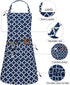 Kitchen Cooking Aprons with 3 Pockets for Men Women - Cotton Adjustable Professional Grade Chef Apron for Kitchen, BBQ & Grill (Blue)...