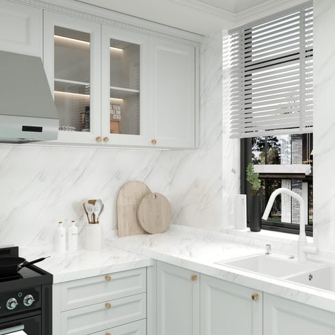 Marble Peel and Stick Contact Paper for Countertop Wallpaper Easily Removable Self Adhesive Contact Paper for Bathroom Kitchen Table Desk 15.7"x78...