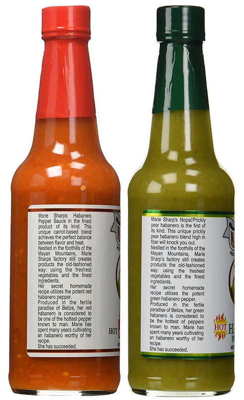 Marie Sharp's HOT and Green Habanero Pepper Sauce 10oz...
