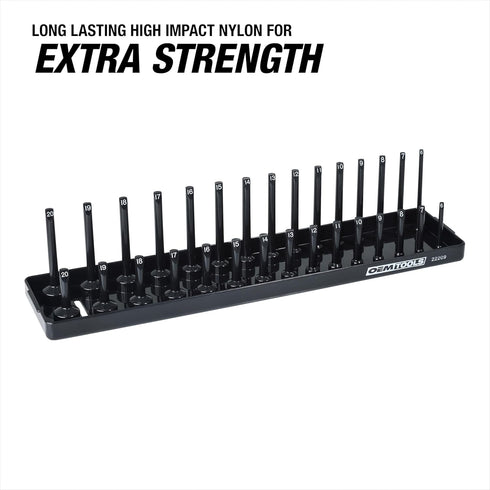 OEMTOOLS 22209 Metric 3/8 Inch Drive Socket Tray Organizer, Black...