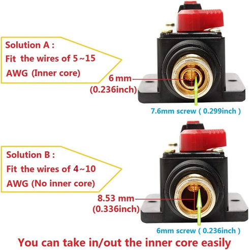 Circuit Breaker 20A 20-300amp Reset Fuse Holder Inline Fuse for Car Audio and Amps Overload Protection 12V-24V DC Replace Fuses...