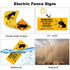 6 Pieces Electric Fence Warning Signs with 12 Pieces Zip Ties 10 x 4 Inch Yellow Caution Electric Signs, Plastic Fence Safe Caution Warning Sign f...