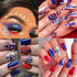 12 Grids 4th of July Nail Art Glitters Sequins 3D Holographic Nail Glitter Flakes Independence Day Nails Sequins Mixed Color Star Nail Flakes Lase...