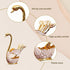 Decorative Gold Swan Base Holder with 6pcs Coffee Spoon Set - Creative Dessert Spoons,Gold...