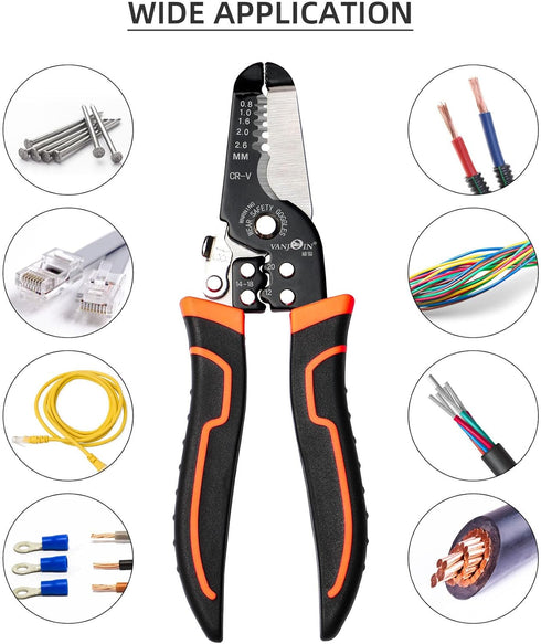 Wire Stripper with Cutter and Crimper, Professional Crimping/Stripping tool/Multi-Tool, twist/cutting/wire Hand Tool, Stripping for AWG 10-20(Wire...