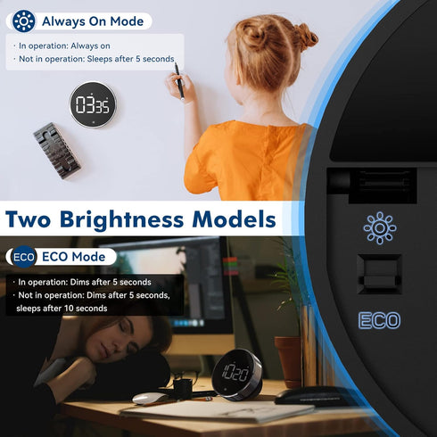 Digital Kitchen Timer, 3.8'' Large LED Display Countdown Countup Timer, Timer for Kids, Classroom Magnetic Timer, Adjustable Volume, Brightness, E...
