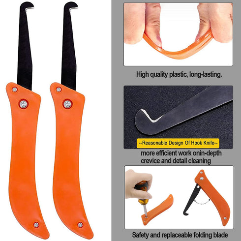 22Pcs Grout Remover Tool, 2 Grout Hand Saw and 20 Grout Removal Knife, Caulking Removal Tools, Tile Joint Cleaning Tool, Caulking Edge Kit, Tile C...