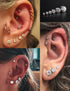 Cisyozi 20G 18G Flat Back Earrings Studs for Women Surgical Steel Screw Back Stud Earrings Silver Cartilage Helix Earlobe Earrings Piercings for W...