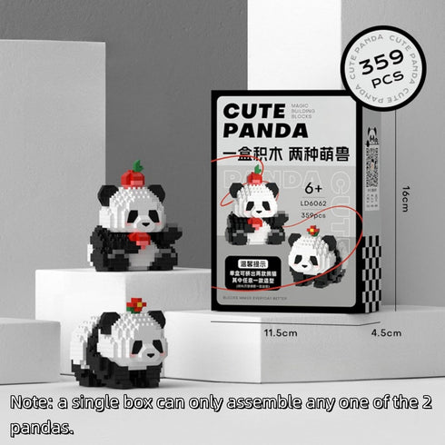 Mini Building Blocks Panda Sets Cute Micro Mini Panda Building Bricks for Adults Micro Nano Bricks Perfect Party Favors for Teenagers. (359 PCS)...