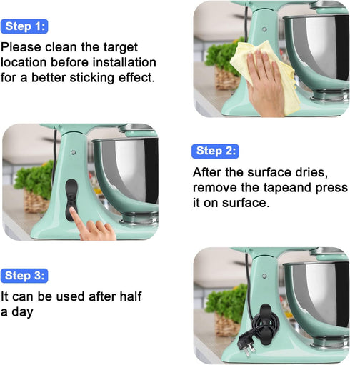 Cord Organizer for Appliances 3Pack, Yoelike Cord Wrapper Wire Holder Cable Organizer for Mixer, Blender, Coffee Maker, Pressure Cooker and Air Fr...