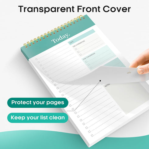 To Do List Pad - To Do List Notebook for Work with 52 Sheets, Undated Daily Planner Perfect for Daily Tasks and Goal Setting, To Do List Notepad S...
