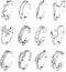 KOHOTA 12PCS 18K Gold Plated Adjustable Toe Rings for women Summer Beach Open Toe Rings Set Flower Arrow Tail Pinky Band Rings Barefoot Foot Jewel...