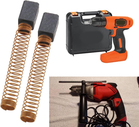 4Pcs Carbon Brushes Replacement Compatible with BLACK & DECKER KR70 Motor Carbon Brushes Power Tools Accessories 6.3x6.3x11mm...