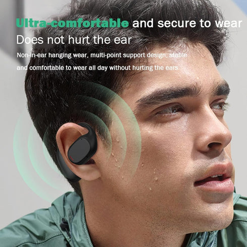 Open Ear Headphones Wireless Bluetooth Air Bone Conduction Headphones Head Set Bluetooth Open Ear Bone Conduction Earbuds Headset Conducting Earph...