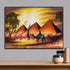 QAZWSX Egypt Desert Pyramid 5D DIY Diamond Arts Kits for Kids Beginner, Landscape Full Drill Diamond Art Painting Kits Mosaic Diamond Dots Cross S...