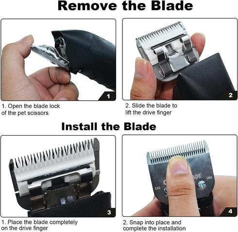 10 Blades Dog Grooming Blades Compatible with Andis/Wahl/Oster Pet Clippers AG AGC Ceramic Sharp Size-10, 1/16-Inch Cut Length (#10 Blade/1PC)...