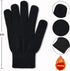 2 Pairs Winter Magic Gloves Stretchy Warm Black Knit Gloves for Men or Women (One Size Fits All)...