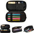 Camo Adult Pencil Case Box, Large Capacity College Black Pencil Bag Pouch Marker Organizer with 2 Compartments & Durable Zipper...