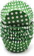 Green Standard Baking Cups, Cute Polka Dots Greaseproof Cupcake Liners, 150-Count...