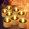 Solar Candle Lights Outdoor Waterproof - 8 Pack Rechargeable Flickering Tea Lights Solar Powered Reusable LED Candles Flameless Lamp Nightlights f...