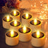 Solar Candle Lights Outdoor Waterproof - 8 Pack Rechargeable Flickering Tea Lights Solar Powered Reusable LED Candles Flameless Lamp Nightlights f...