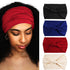 Wide Headbands Stretch Turban Knotted Hairbands Elastic Yoga Workout Sweatband Running Sport Head Scarf Large African Head Wraps for Women 4 Pcs (...