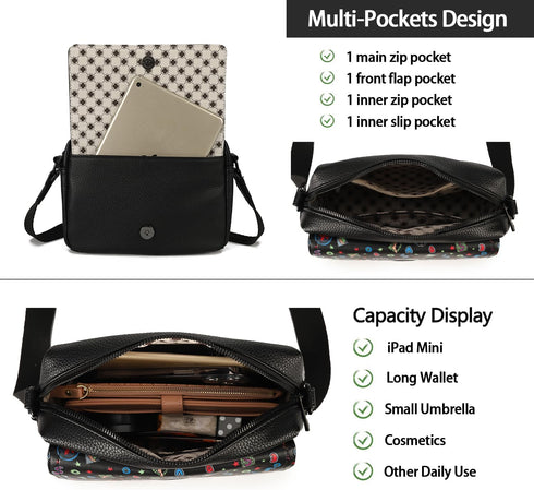 Small Crossbody Bags for Women Trendy Faux Suede Cross Body Purse and Handbags with Gultar Strap, Lightweight...