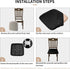Gute Chair Seat Covers, Dining Room Chair Seat Covers with Ties, Stretch Solid Chair Covers Protectors for Dining Room Kitchen Chairs (4 Pcs, Blac...