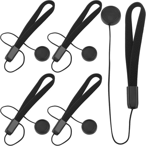 5 Pack Lens Cap Keeper Holders with Elastic String Anti-Loss Lens Cover Leash, Compatible with Canon Nikon Sony Fujifilm Olympus Panasonic DSLR SL...