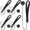 5 Pack Lens Cap Keeper Holders with Elastic String Anti-Loss Lens Cover Leash, Compatible with Canon Nikon Sony Fujifilm Olympus Panasonic DSLR SL...
