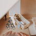 Gadpiparty 36 Pieces Mini Foldable Chairs 1/6 Scale Plastic Dollhouse Furniture Mini Desk Toys Simulation Stand Model Chair Desk Phone Stand for D...