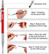 Enhon 2mm Mechanical Carpenter Pencil Set with 12 Marker Refills and Sharpener, Woodworking Marking Tool Solid Deep Hole Construction Pencil, Exte...