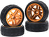 OD2.75'' 12mm Hex Hub Wheel Rims Nylon & Rubber Tires Compatible with HSP Tamiya HPI Kyosho Traxxas WLtoys 1/10 1/12 On-Road Touring Car,Wltoys 14...