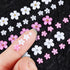 Flower Nail Charms Gems - WLGDLH 1 Box of 2 Colors Cute Kawaii 3D Nail Charms Resin Acrylic Nail Rhinestones Pearl Glitter Charms for Nail Art DIY...