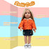 Doll Clothes Set Fashion 4 Pieces includes Warm Hooded Coat, T-Shirt, Jeans Skirt & Underpants, Handmade Party Dress Casual Wear Fits 18 Inch Amer...