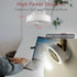 Small Desk Fan, Ultra Quite USB Fan Portable 3000mAh Rechargeable Battery Operate, High Power 3 Speed 5.3in With Ambient Light/Hook 180°Rotated Ea...