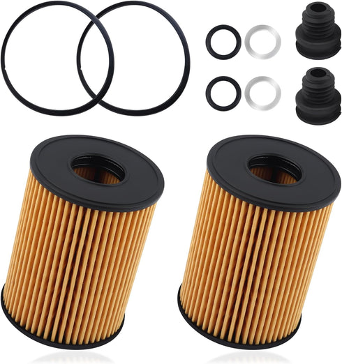 2PCS Automotive Replacement Oil Filters OEM#26350-2S000,263502S000,Engine Oil Filter Compatible with Hyundai Santa Fe Sonata 2.5L,Kia K5 Sorento 2...