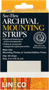 Lineco 4 Inches See-Through Archival Polyester Mounting Strips. Acid-Free, Framing Photos, Hinge-Less, Sturdy, Safe, Conservation, Easy, Artwork, ...