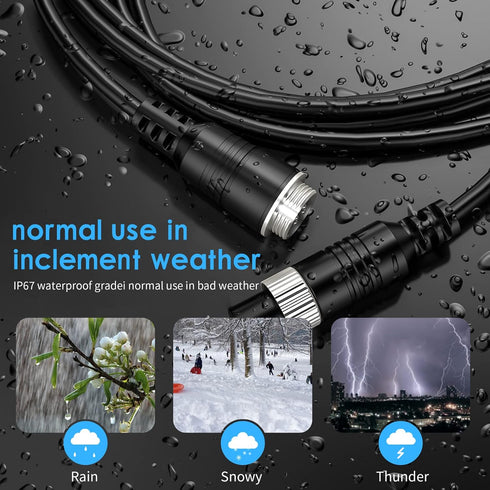 EKYLIN 16FT 5M Car Video Extension Cable 4-Pin Aviation Waterproof Shockproof for CCTV Rearview Camera Truck Trailer Camper Bus Motorhome Vehicle ...