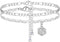 choice of all Silver Initial Anklet for Women Anklets with Initials 2pcs Ankle Bracelets for Teen Girls Cuban Link Anklets for Women...